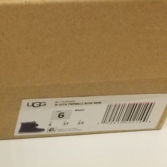 UGG WOMEN'S TWINKLE BOW MINI BOOT SIZE 6 - Picture 6 of 7